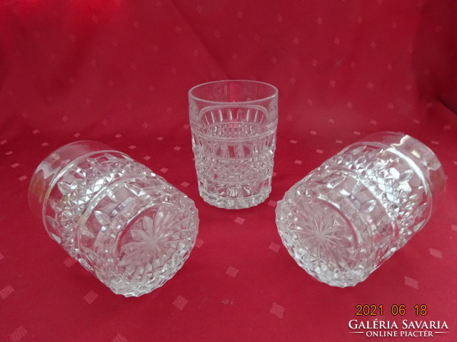 Crystal glass whiskey glass, height 10.5 cm. 3 pcs for sale together. He has!