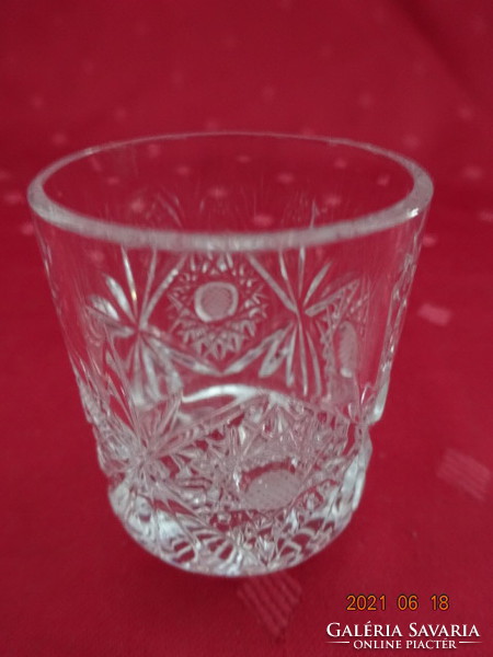 Crystal glass brandy glass, height 6 cm, diameter 4.5 cm. He has!