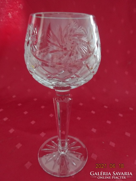 Crystal glass with base - wine, height 19 cm. He has!