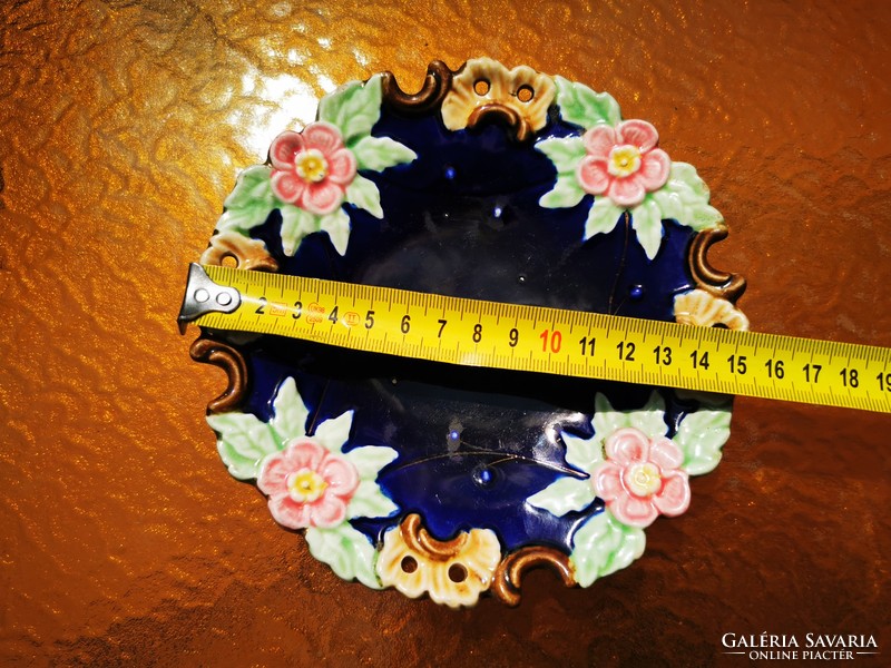 Antique faience wall bowl