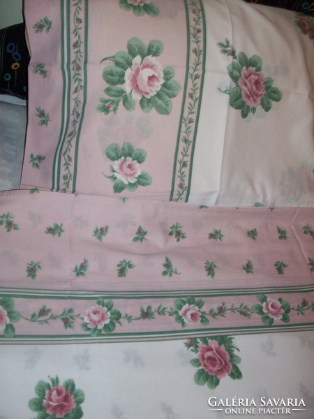 Beautiful pink, romantic bedding with a double cover