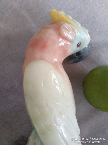 Alabástrom -  Kristályos gipsz papagáj