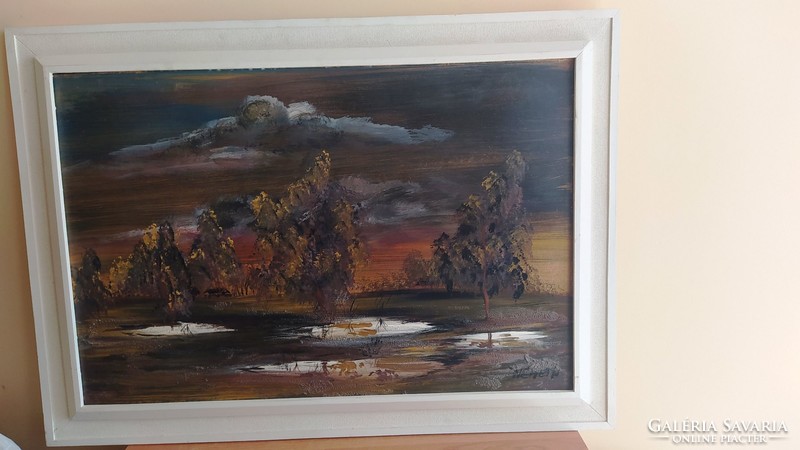 Beautiful landscape painting, with German (Zoltan) marking, 85x62 cm, incredibly well painted