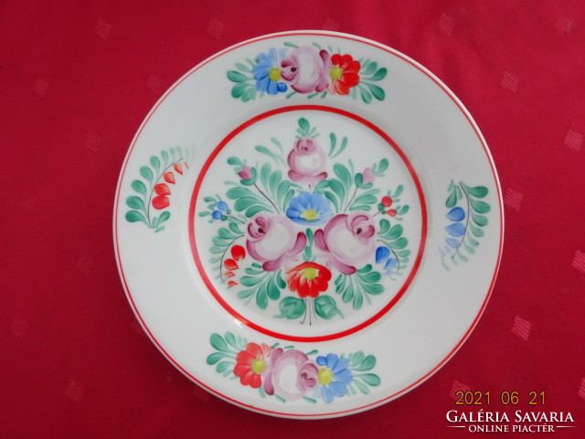 Hollóház porcelain, hand-painted wall plate - small plate, diameter 17.5 cm. He has!