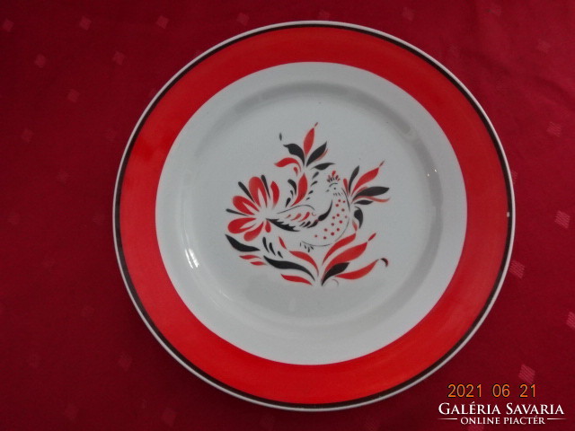 Hollóház porcelain, hand-painted wall plate - flat plate, diameter 24 cm. He has!