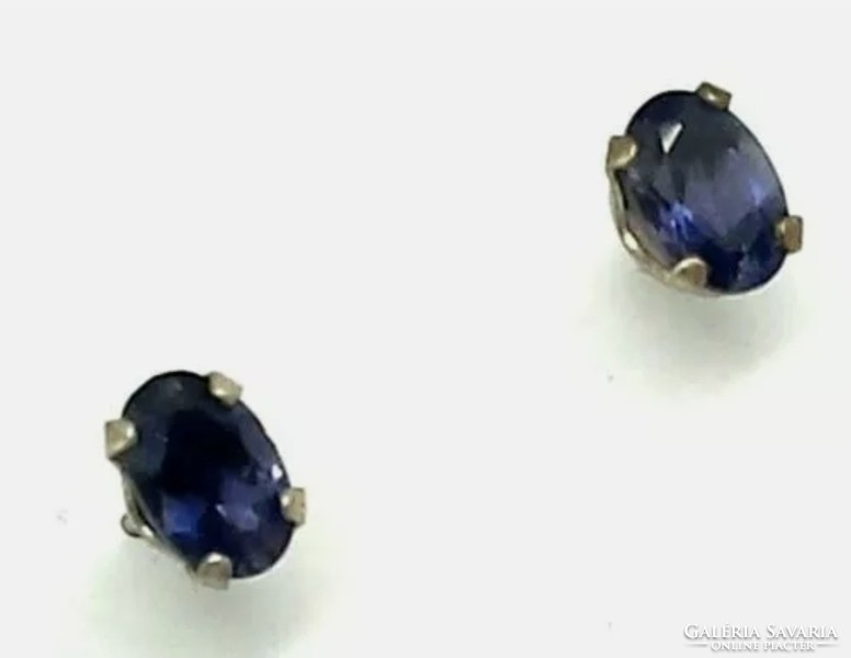Iolite gemstone sterling silver earrings 925 - new