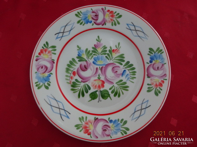 Hollóház porcelain, hand-painted wall plate - small plate, diameter 17.5 cm. He has!