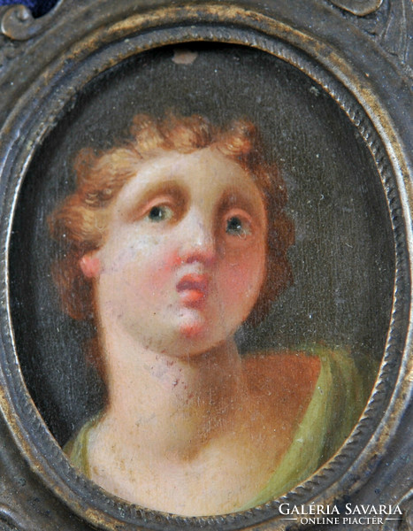 18.századi miniatűr barokk portré