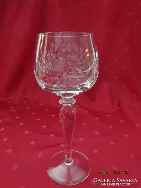 Hatdarabos talpas kristályüveg készlet, boros pohár, magassága 20 cm. Vanneki!
