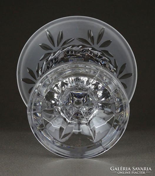 1F101 Gyönyörű csiszolt üveg gyertyatartó 11 cm