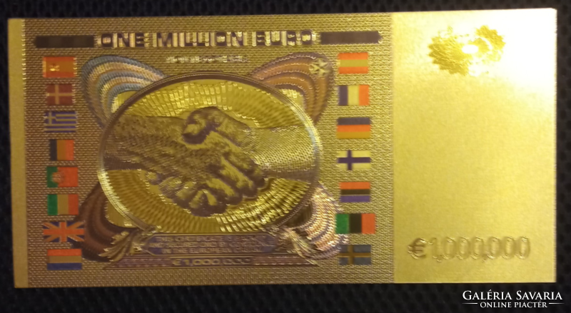 24 kt arany Egymillió euró bankjegy