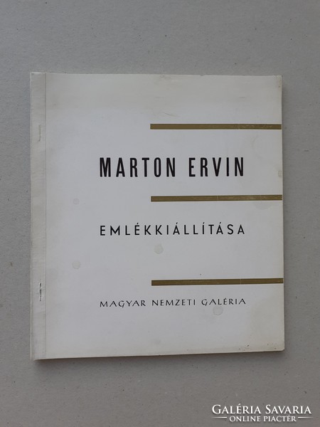 Marton Ervin - katalógus