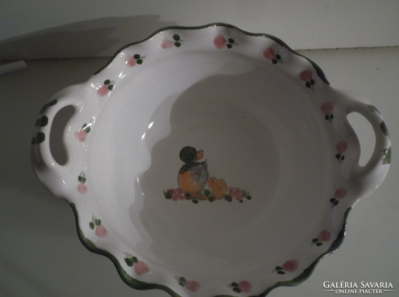 Bowl - marked - can be hung on the wall - duck - ceramic - German - 15 x 8 cm - flawless