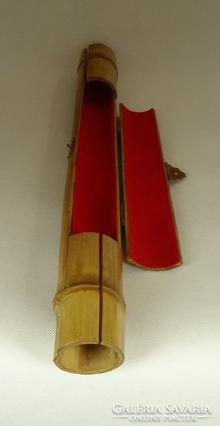 1F151 Bambusz ecsettartó tolltartó vörösréz díszítéssel
