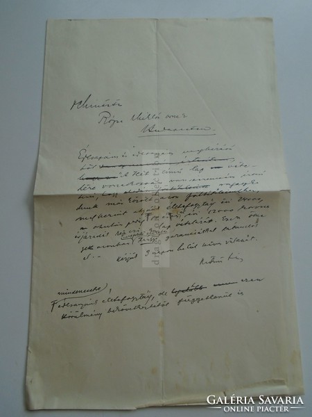 G2021.61 Rózsa Miklós úrnak címezve  A HÉT című lappal kapcsolatban Kiss József örökösei 1920 körül