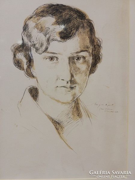 BAJOR ÁGOST Portré 1930.