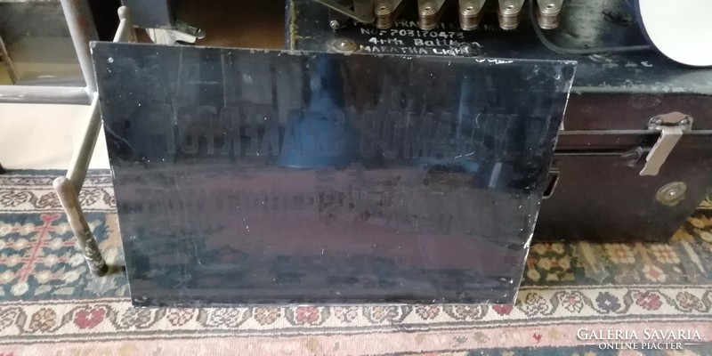 Üveg cégtábla, régi szövetkezeti tábla, dekoráció
