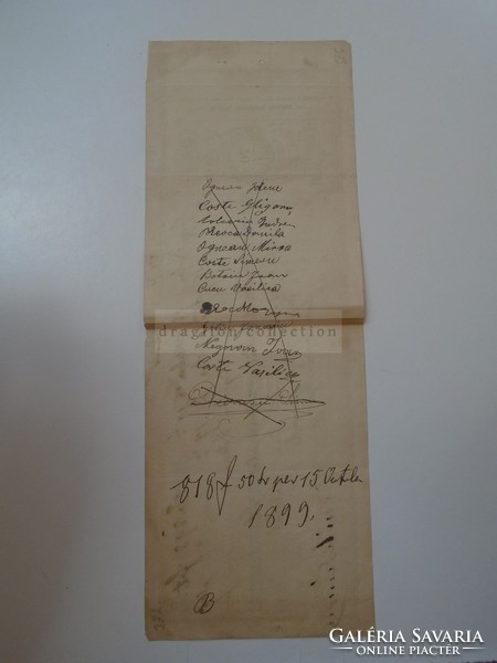 G2021.148 Váltó 898 forintról 1899-ből Nagyszeben Sibiu  Hermannstadt  70 krajczár illetékbélyeggel