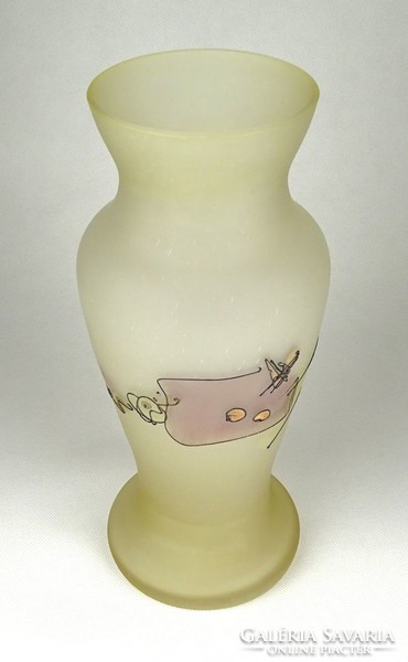 1F129 Jon Art kortárs művészi üveg váza 27 cm