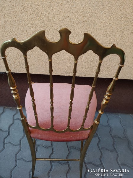 Baroque brass dressing table chair - to be repaired at the joints - chippendale chair