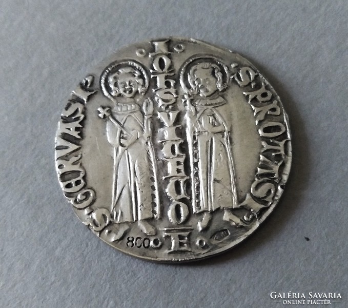 800-as ezüst 2 grosso, Milánó 1312-13, Alberti & C. utánveret 1950-60