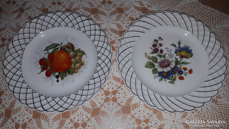Fruity, beautiful porcelain plate, 2 pcs