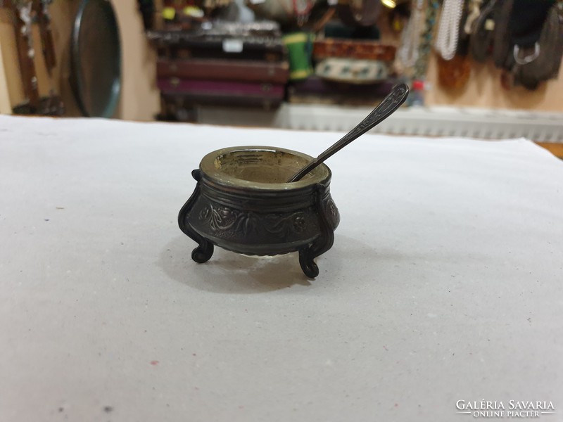 Silver-plated Soviet salt shaker