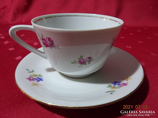 Kahla GDR German porcelain tea cup with different saucer. He has!