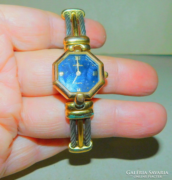 Egyedi Dugena Svájci Sorszámozott Vintage Ékszeróra- Dúsan Aranyozva