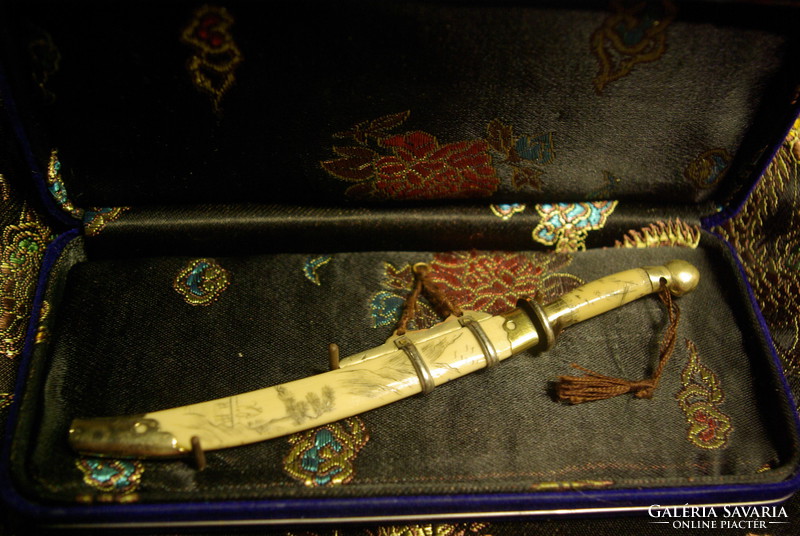 Kínai kovácsolt dísz szablya Niu Wei Dao, Ox Tail Saber 100 - 150 éves