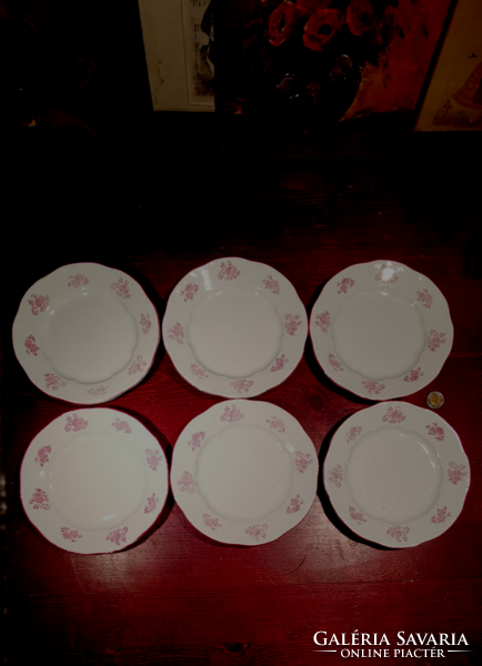 6 DB, ZSOLNAY PORCELÁN KISTÁNYÉR (GB10/2-9)
