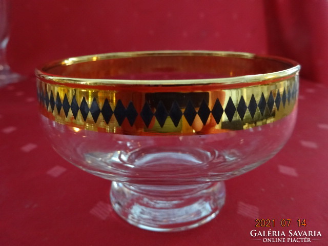 It can also be a glass compote ice cream cup with a golden rim. Avg. 9.5 Cm. 6 pieces for sale together. He has!