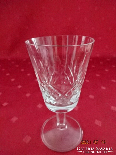 Crystal glass with base, height 12 cm. He has!