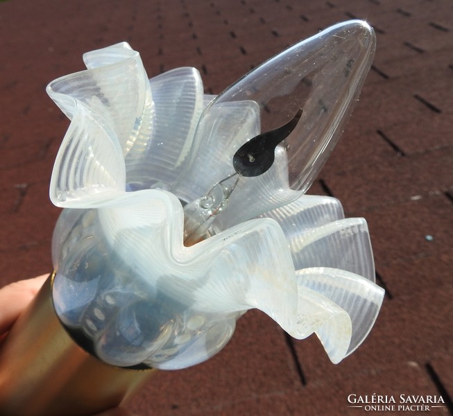 Régi harangvirág alakú üveglámpa eredeti különleges égővel