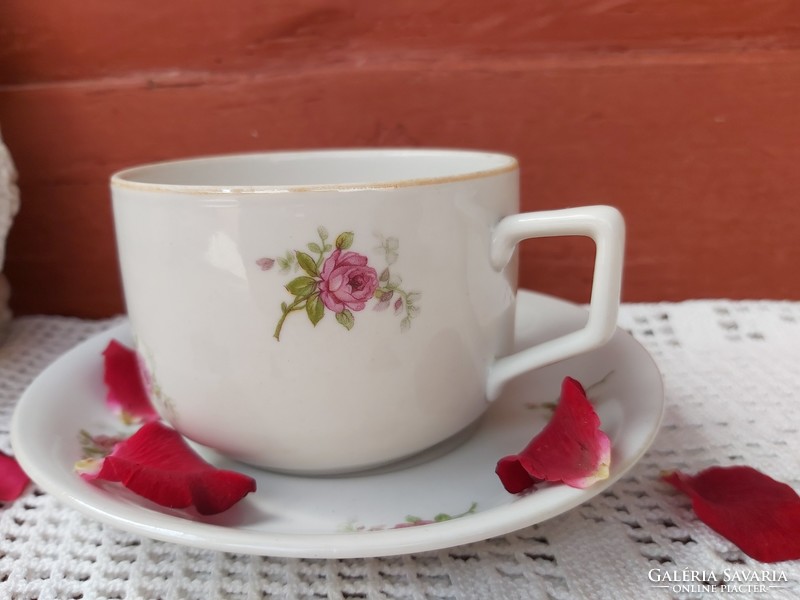 Gyönyörű virágos rózsás csésze szett, teás csésze teáscsésze