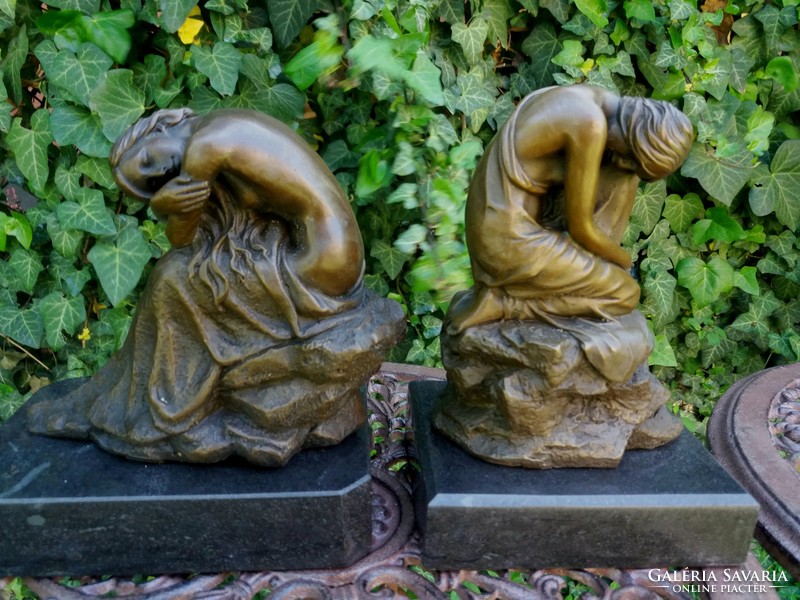 Resting lady sculpture bronze sculptures