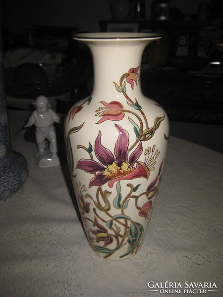 Zsolnay lily vase, hand painted, perfect condition, approx. 30 cm