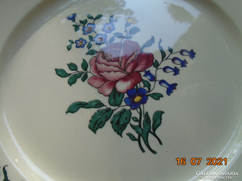 Villeroy&Boch ALT STRASSBURG rózsás virágos polikróm tányér,Merkúr jelzés