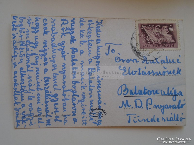 G21.322   Régi képeslap  Balaton  Balatonboglár Budapest Szék. Hirdetővállalat üdülője  ca 1940's