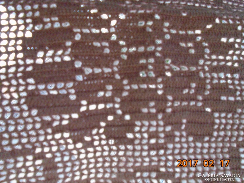 Art Nouveau pink beige lace tablecloth 35 x 25 cm