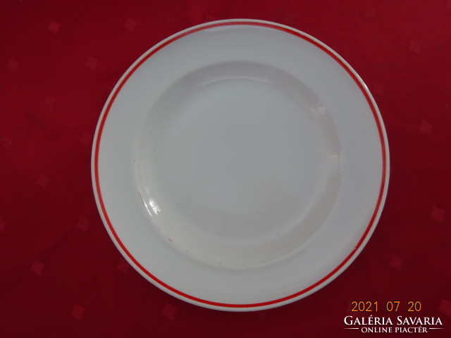 Hollóháza porcelain, small plate with red border, diameter 19.5 cm. He has!