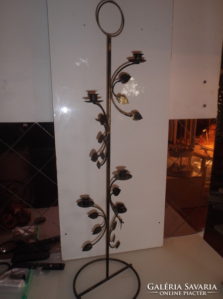 Candle holder - 102 x 27 cm !!!! Wrought iron - 6 arms - antique - Austrian - quality