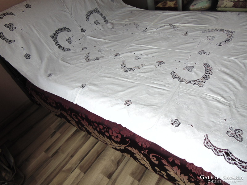 Antique tablecloth 262 x 178 cm rectangle