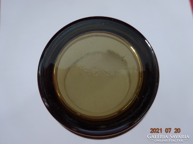 Brown glass cup, height 9 cm, diameter 6.5 cm. 2 pcs for sale together. He has!