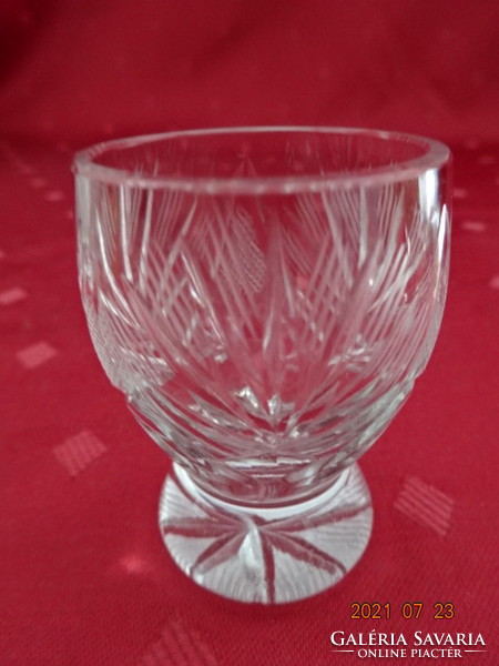 Crystal glass cup, height 5.5 cm, diameter 4 cm. He has!