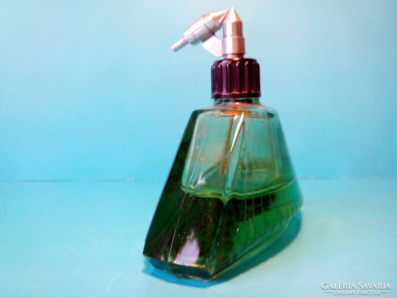 Extrém ritka Art-Deco parfümös kristály üveg fújós