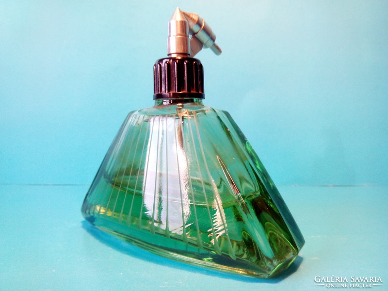 Extrém ritka Art-Deco parfümös kristály üveg fújós