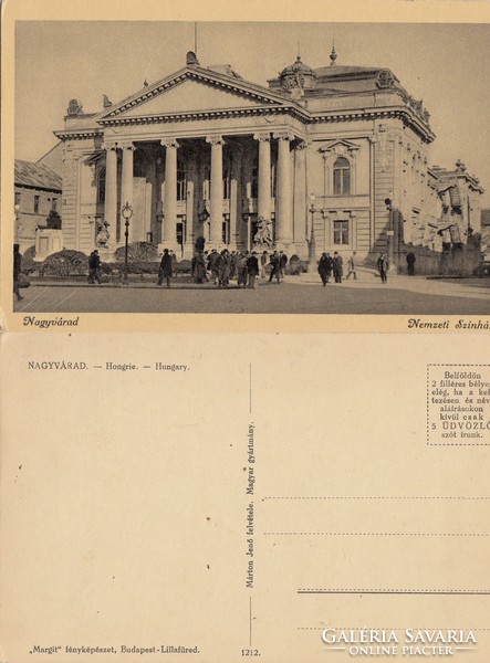 Románia Nagyvárad Nemzeti Szigligeti színház kb1935 RK MET
