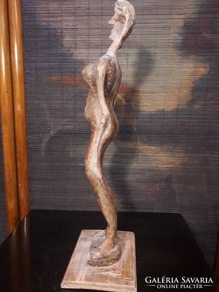Wooden fertility statue