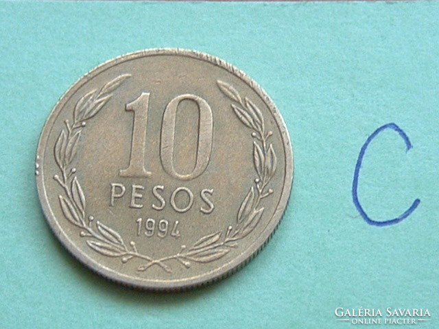 CHILE 10 PESOS 1994 So (Santiago Mint, B. O'HIGGINS Alumínium-bronz #C